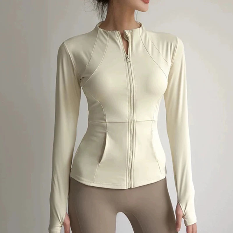 Elevate Your Workout with Our Women's Slim Fit Yoga Jacket - Quick Drying, Breathable, and Stylish for Every Activity